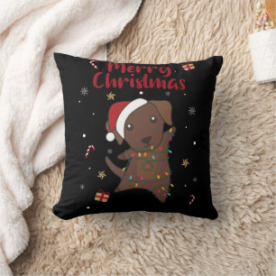 Labrador Christmas Snow Winter Animals Dogs Cushion