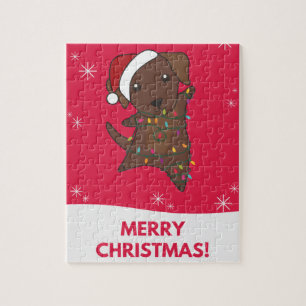 Labrador Christmas Snow Winter Animals Dogs Jigsaw Puzzle
