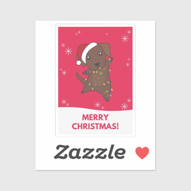 Labrador Christmas Snow Winter Animals Dogs Sticke (Sheet)