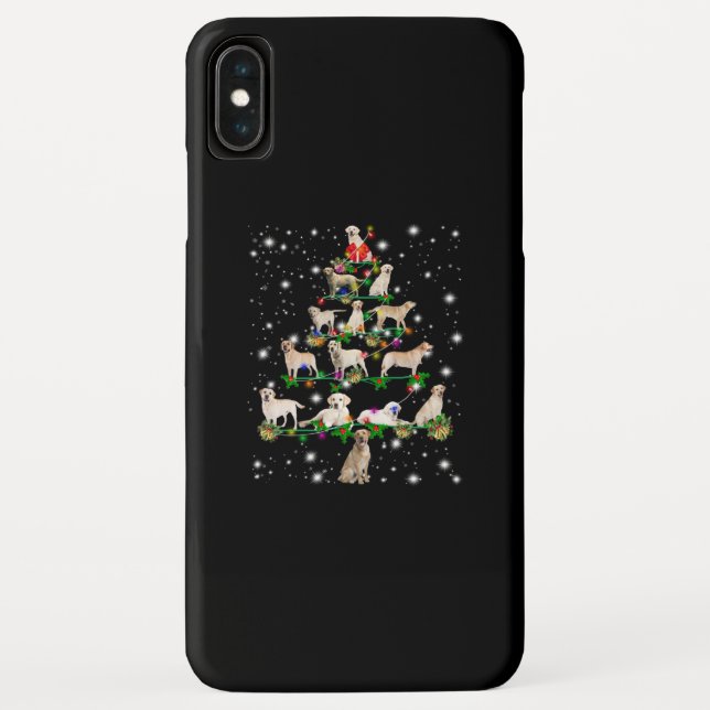 Labrador Christmas Tree Covered By Flashlight Case-Mate iPhone Case (Back)