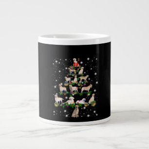 Labrador Christmas Tree Covered By Flashlight Large Coffee Mug