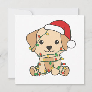 Labrador Christmas Winter Cute Dogs Holiday Card