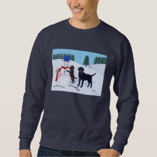 Labrador Christmas with Snowman Sweatshirt