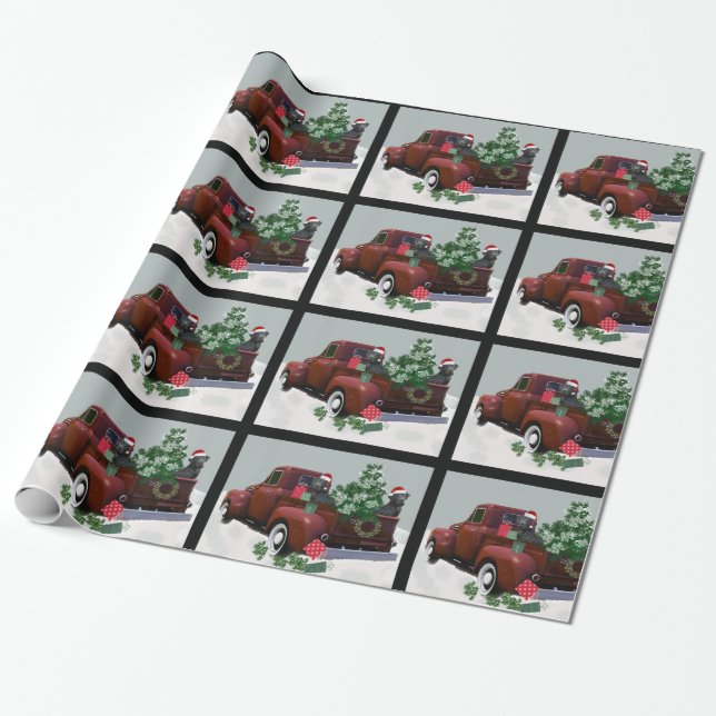 Labrador Christmas Wrapping Paper (Unrolled)