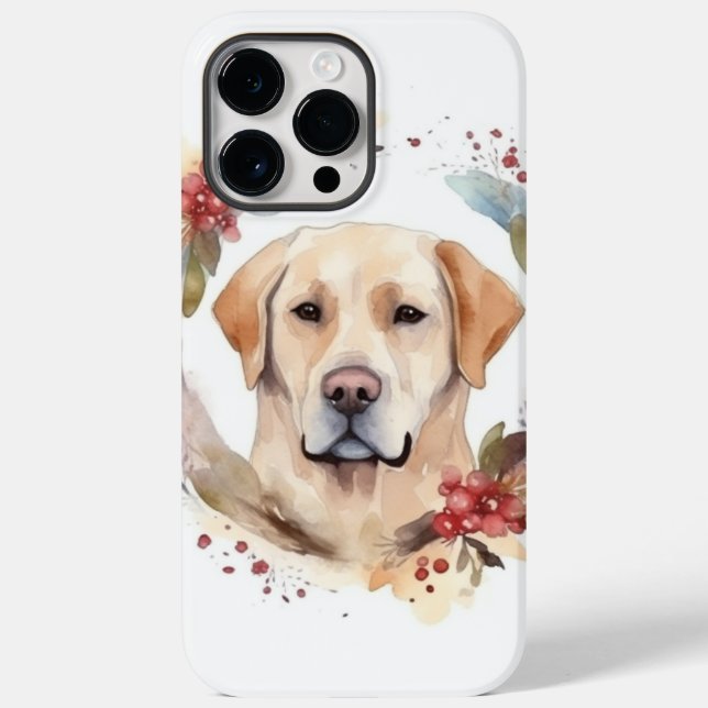 Labrador Christmas Wreath Festive Pup  Case-Mate iPhone Case (Back)