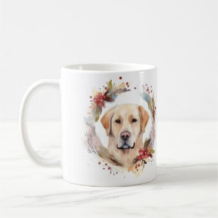 Labrador Christmas Wreath Festive Pup  Coffee Mug