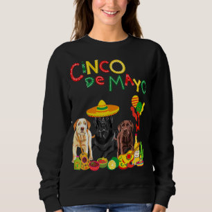 Labrador Cinco De Mayo Chocolate Black Lab Sweatshirt