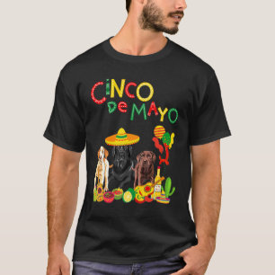 Labrador Cinco De Mayo Chocolate Black Lab T-Shirt