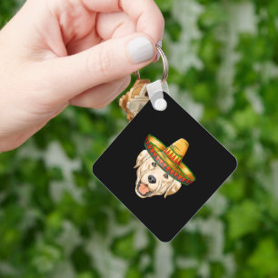 Labrador Cinco De Mayo Mexican Sombrero Labrador Key Ring
