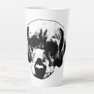 Labrador Close‑Up Black & White Art Mug