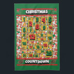 Labrador Countdown Christmas Advent Calendar Dog Tea Towel<br><div class="desc">Labrador Countdown Christmas Advent Calendar Dog kitchen towel features a watercolor of a Labrador with a Christmas hat and a red scarf. Funny design for Dog Lovers!</div>