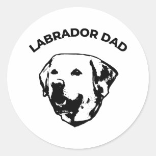 Labrador Dad Classic Round Sticker