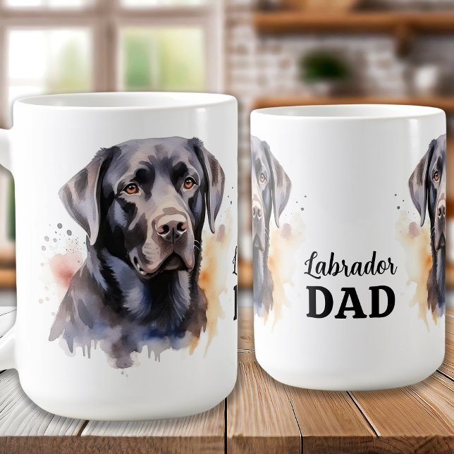 Labrador DAD Cute Dog Lover Black Lab Retriever Coffee Mug (Creator Uploaded)