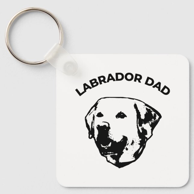 Labrador Dad   Key Ring (Front)