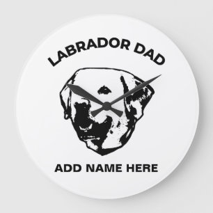 Labrador Dad Large Clock