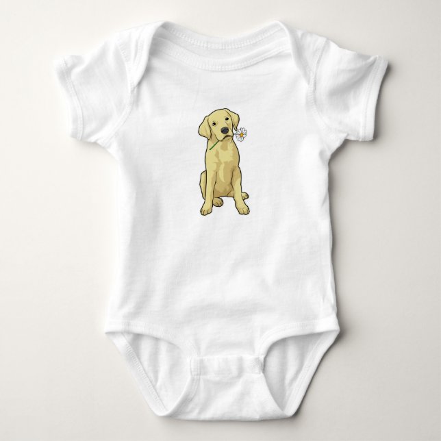 Labrador Daisy Baby Bodysuit (Front)