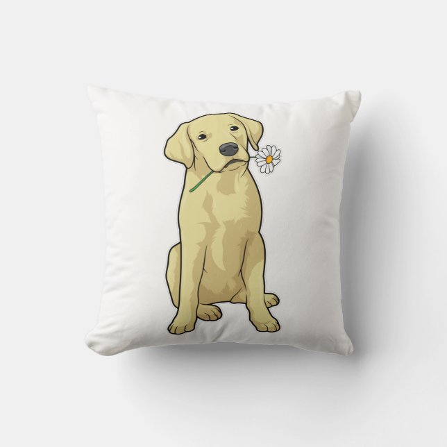 Labrador Daisy Cushion (Front)