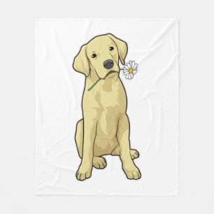 Labrador Daisy Fleece Blanket