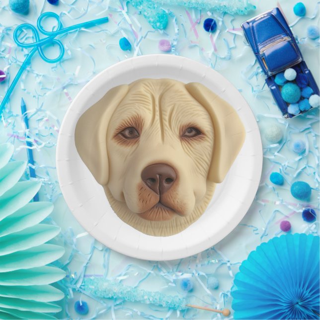 Labrador Dog 3D Inspired Paper Plate (Party)