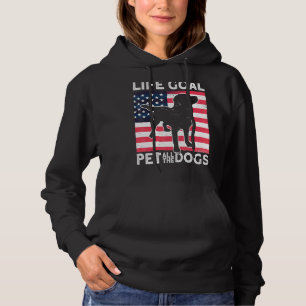 Labrador Dog Accessories Usa Flag Life Goal Pet Al Hoodie