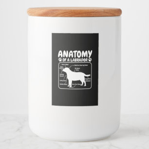 Labrador Dog Anatomy Food Label