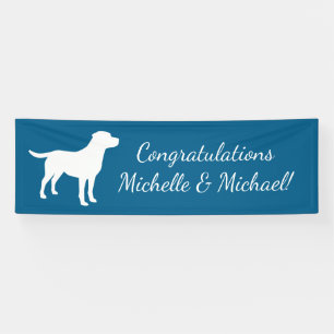 Labrador Dog Baby Shower Blue Boy Lab Banner