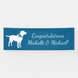 Labrador Dog Baby Shower Blue Boy Lab Banner