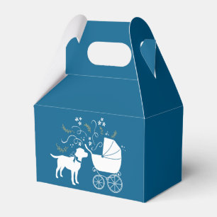 Labrador Dog Baby Shower Blue Boy Lab Favour Box