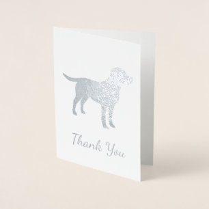 Labrador Dog Baby Shower Blue Boy Lab Foil Card