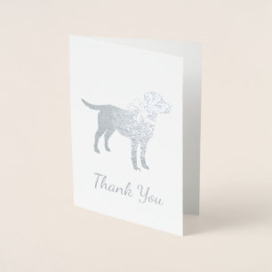 Labrador Dog Baby Shower Blue Boy Lab Foil Card