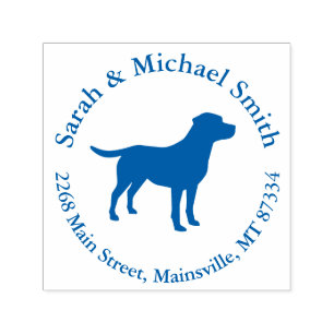 Labrador Dog Baby Shower Blue Boy Lab Self-inking Stamp