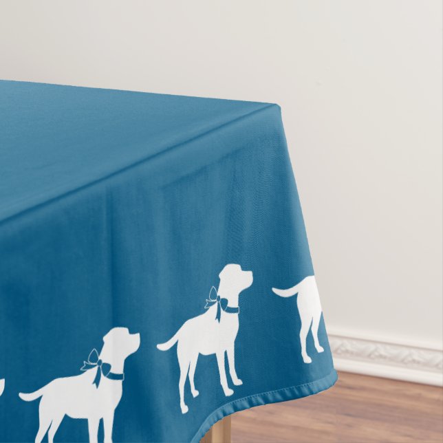 Labrador Dog Baby Shower Blue Boy Lab Tablecloth (In Situ)