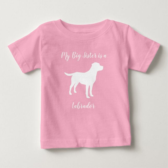 Labrador Dog Baby Shower Girl Lab Pink Baby T-Shirt (Front)
