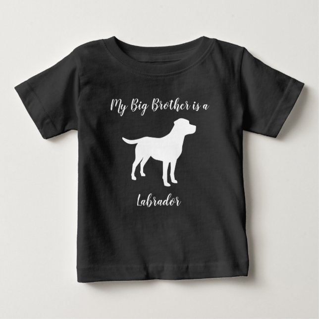 Labrador Dog Baby Shower Lab Grey Gender Neutral Baby T-Shirt (Front)