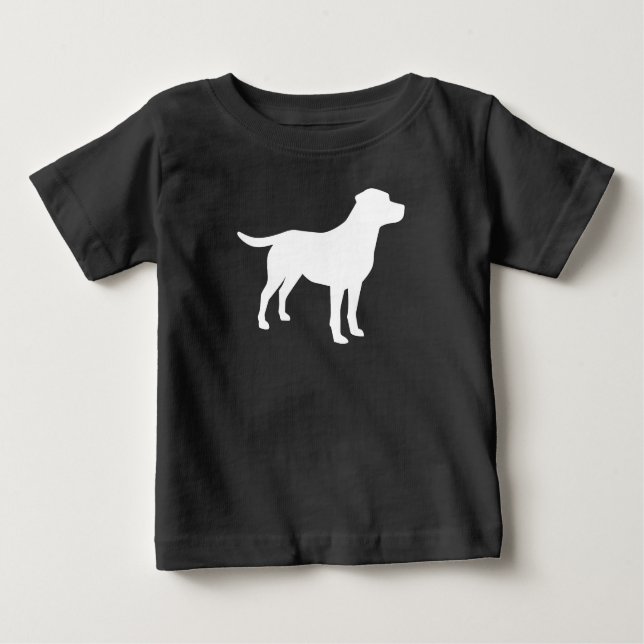 Labrador Dog Baby Shower Lab Grey Gender Neutral Baby T-Shirt (Front)