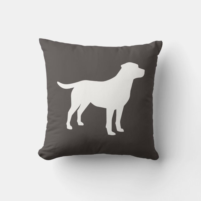 Labrador Dog Baby Shower Lab Grey Gender Neutral Cushion (Front)