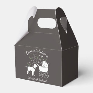 Labrador Dog Baby Shower Lab Grey Gender Neutral Favour Box