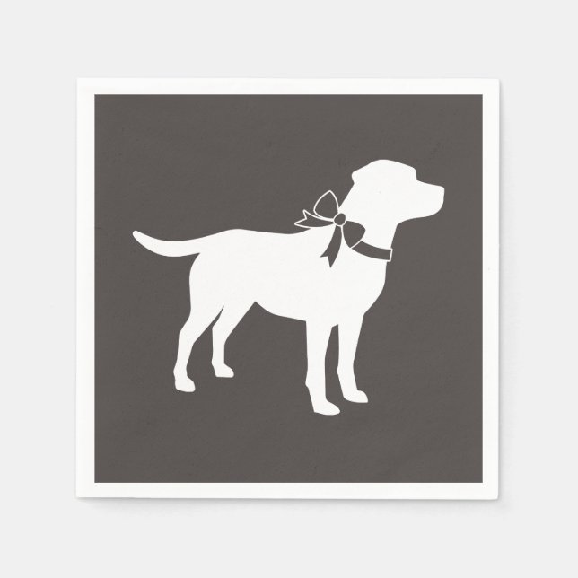 Labrador Dog Baby Shower Lab Grey Gender Neutral Napkin (Front)