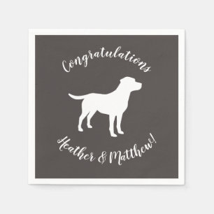 Labrador Dog Baby Shower Lab Grey Gender Neutral Napkin