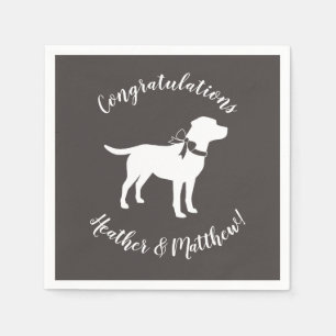 Labrador Dog Baby Shower Lab Grey Gender Neutral Napkin