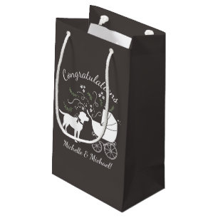 Labrador Dog Baby Shower Lab Grey Gender Neutral Small Gift Bag