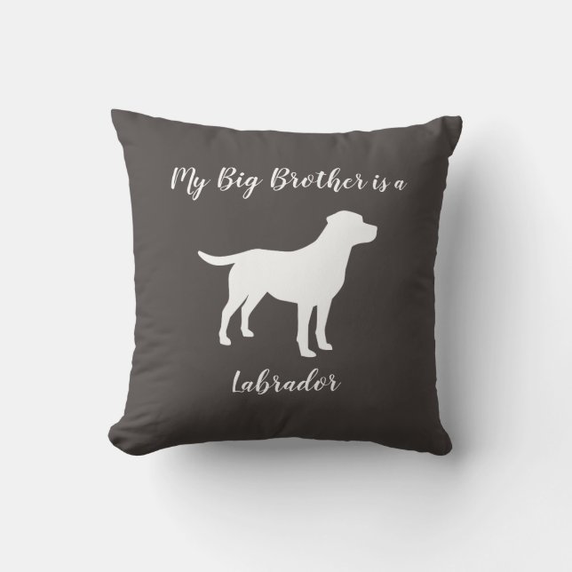 Labrador Dog Baby Shower Lab Grey Gender Neutral T Cushion (Front)