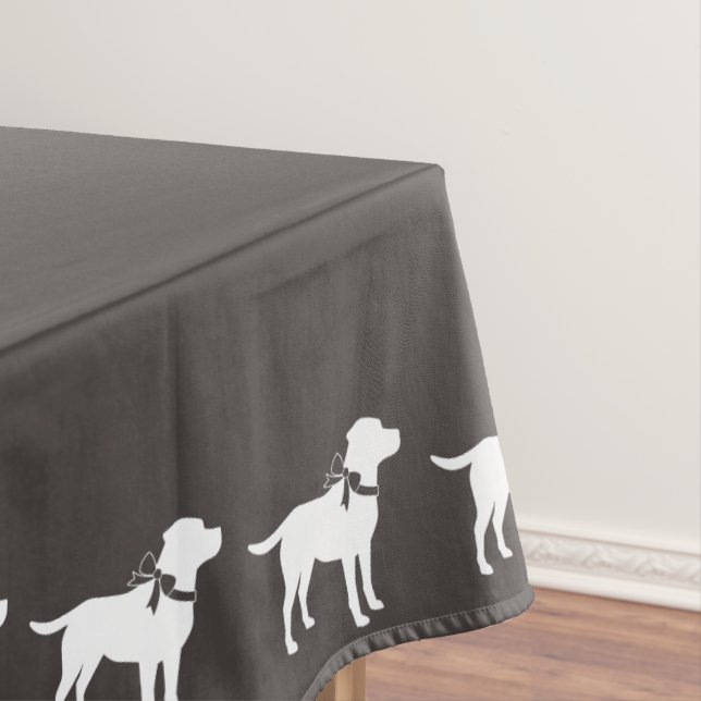 Labrador Dog Baby Shower Lab Grey Gender Neutral Tablecloth (In Situ)