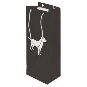 Labrador Dog Baby Shower Lab Grey Gender Neutral Wine Gift Bag
