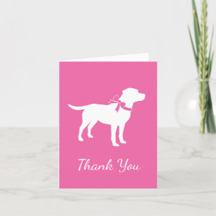 Labrador Dog Baby Shower Pink Girl Lab Thank You Card