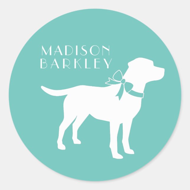 Labrador Dog Black Lab Puppy Classic Round Sticker (Front)