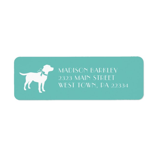 Labrador Dog Black Lab Puppy Return Address Label (Front)