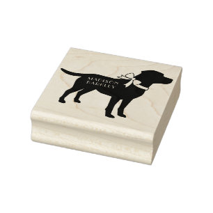 Labrador Dog Black Lab Puppy Rubber Stamp
