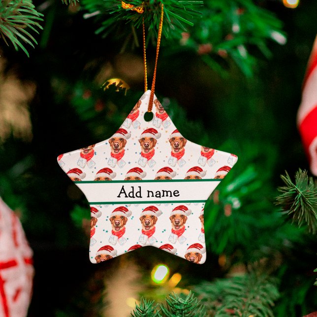 Labrador Dog Breed Christmas Ceramic Ornament (Creator Uploaded)