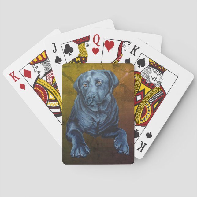 Labrador Dog Cards Hunting Dog Art Playing Cards (Back)